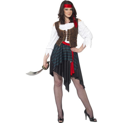 Pirate lady costume brown Smiffys at Deinparadies.ch
