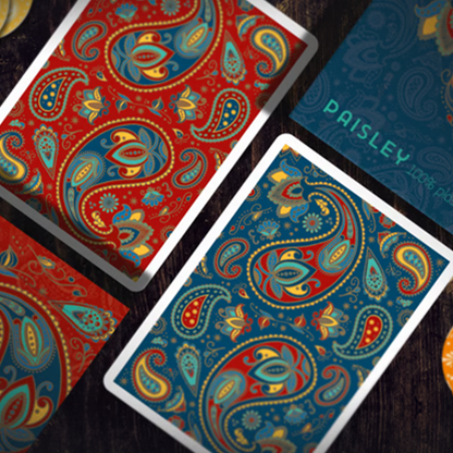 Plastic Paisley Poker Blue Playing Cards | Dutch Card House Company-Deinparadies.ch-Deinparadies.ch