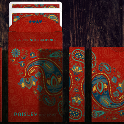 Plastic Paisley Poker Red Playing Cards | Dutch Card House Company-Deinparadies.ch-Deinparadies.ch