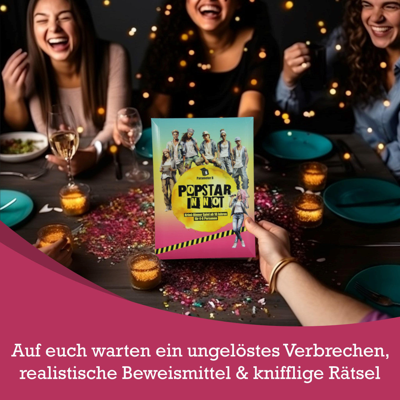 Popstar in Not | Krimi-Dinner für 4 Personen-Parameter B-Deinparadies.ch