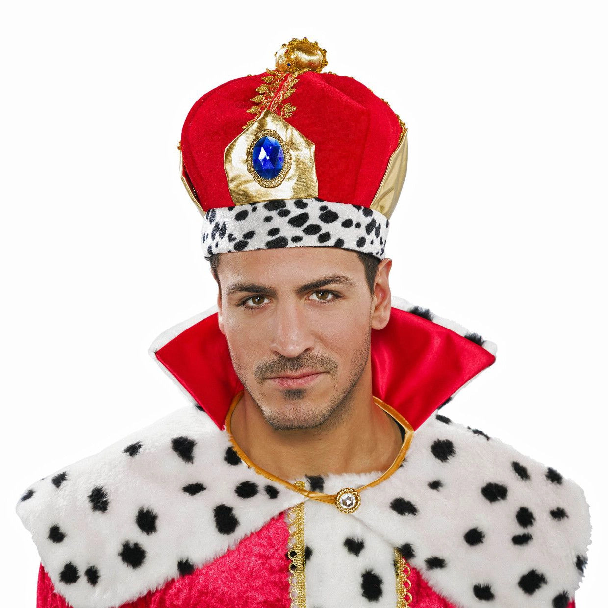 Prunkvolle Königskrone aus Samt-Festartikel Müller-Deinparadies.ch