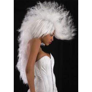 Long punk comb wig white at Carnival Toys Deinparadies.ch