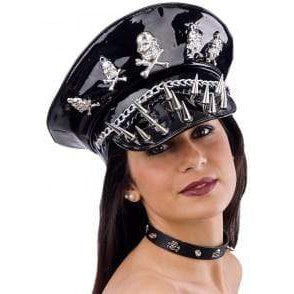Punk hat with studs and skull at Carnival Toys Deinparadies.ch