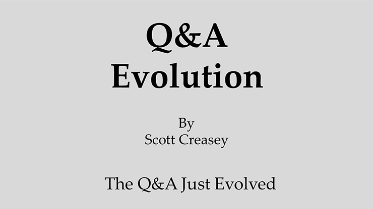 Q&A Evolution by Scott Creasey - Video Download Scott Creasey at Deinparadies.ch