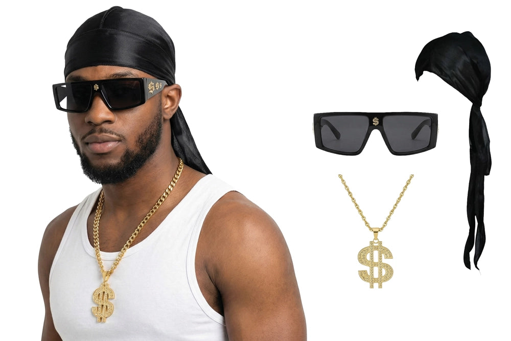 Rapper Set mit Brille und Kopftuch-Guirca-Deinparadies.ch