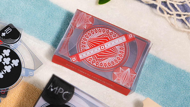 Red Transparent Playing Cards by MPC MPC bei Deinparadies.ch