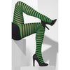Striped stockings witch opaque - green - Smiffys