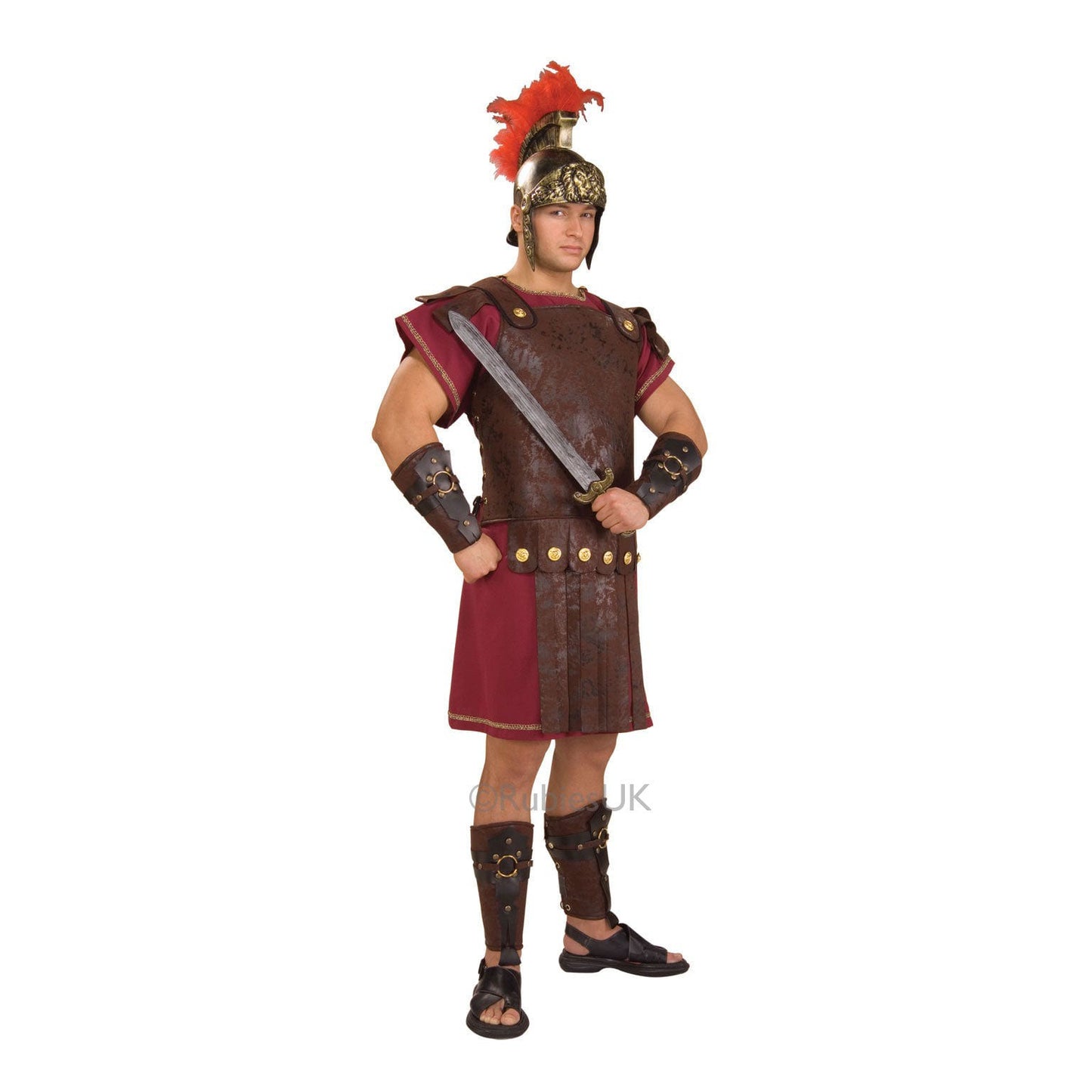 Disfraz de romano con calentadores de brazos de rubíes Deinparadies.ch