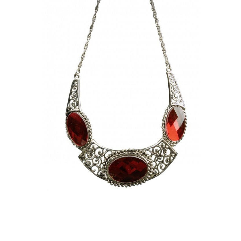 Ruby red metal necklace Queen Chaks at Deinparadies.ch