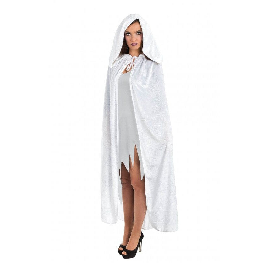 Hooded velvet cape, white Chaks bei Deinparadies.ch