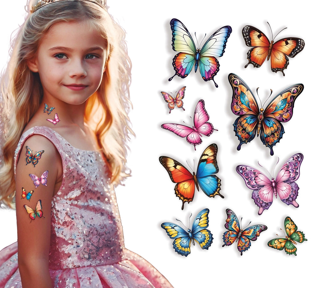 Schmetterling KIndertattoo Sticker-Guirca-Deinparadies.ch