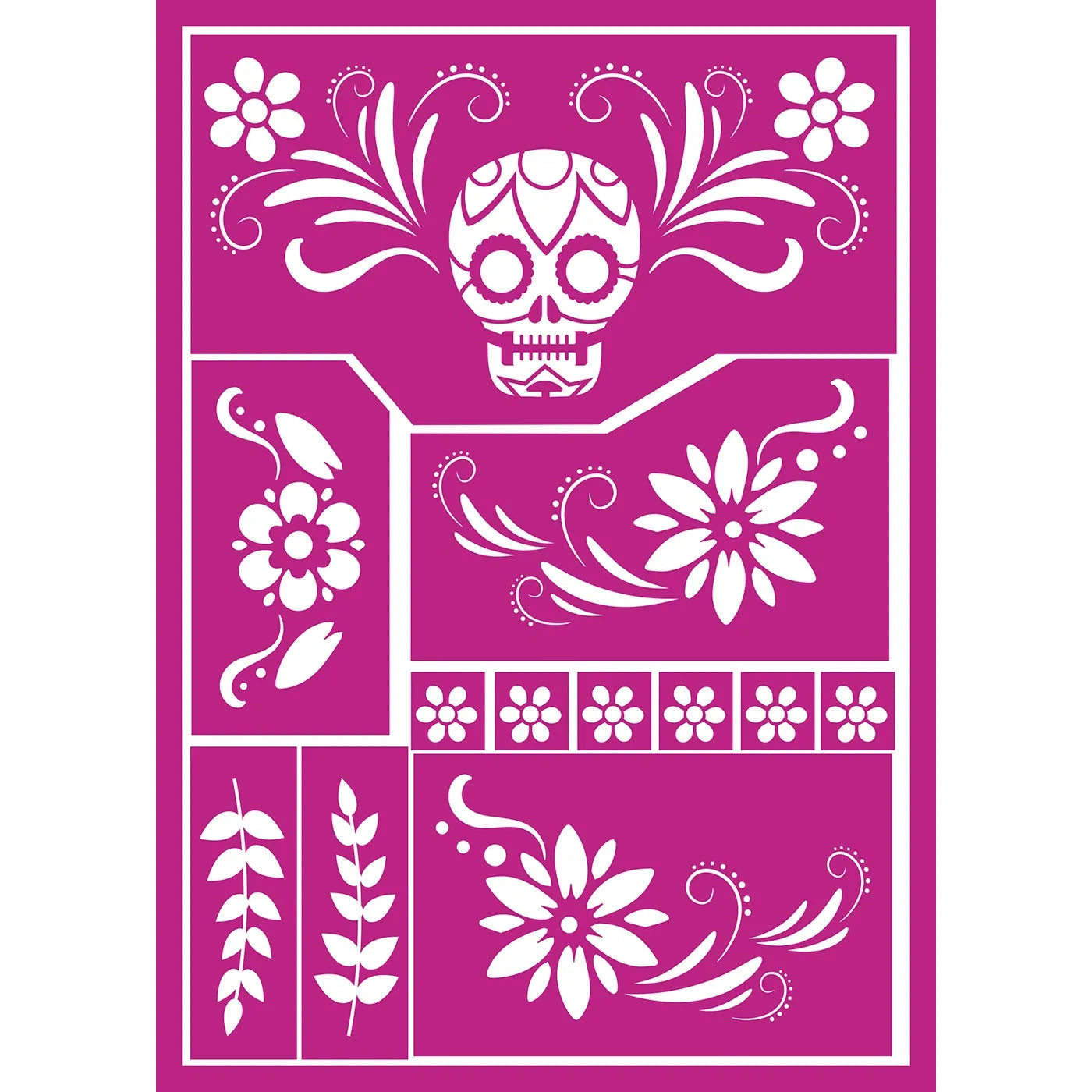 Schminkschablonen mehrfach | Dia de los Muertos-Guirca-Deinparadies.ch