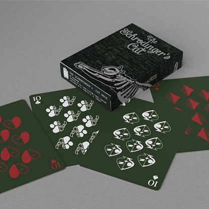 Schrodinger's Cat: Alive Green Edition Playing Cards-GABANGEL-Deinparadies.ch