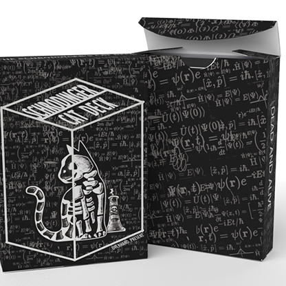 Schrodinger's Cat: Quantum Gilded Dead Black Playing Cards-GABANGEL-Deinparadies.ch