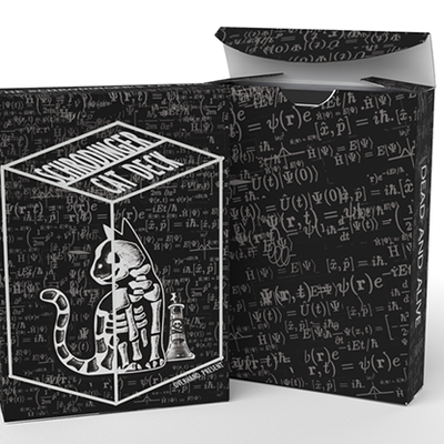 Schrodinger's Cat: Quantum Gilded Dead Black Playing Cards-GABANGEL-Deinparadies.ch