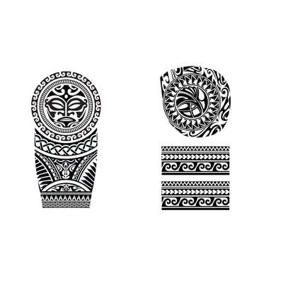 Schwarze Aufklebetattos | Henna Blumen-Guirca-Deinparadies.ch