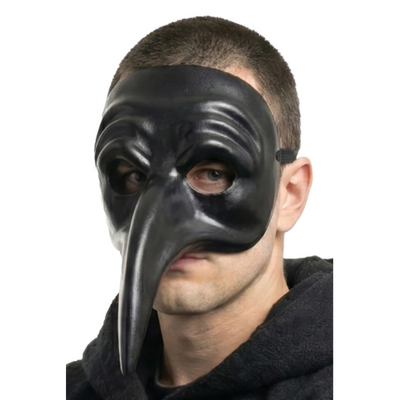 Schwarze Maske mit langer Nase-Carnival Toys-Deinparadies.ch