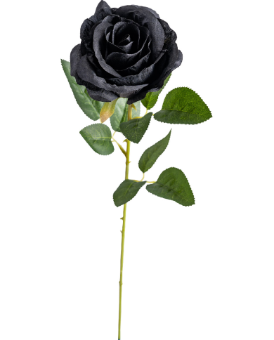Schwarze Rose mit Stiel-Carnival Toys-Deinparadies.ch
