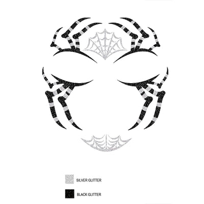 Schwarze Spinne Glitzer Klebetattoo-Guirca-Deinparadies.ch