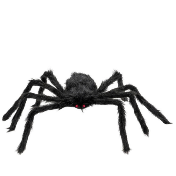 Schwarze Spinne mit roten Augen 60cm-Carnival Toys-Deinparadies.ch