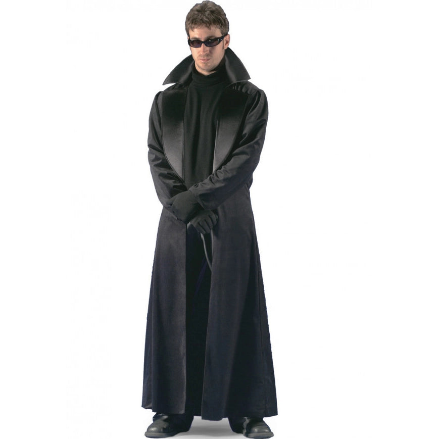 Schwarzer Mantel Matrix mit Kragen | Deinparadies.ch