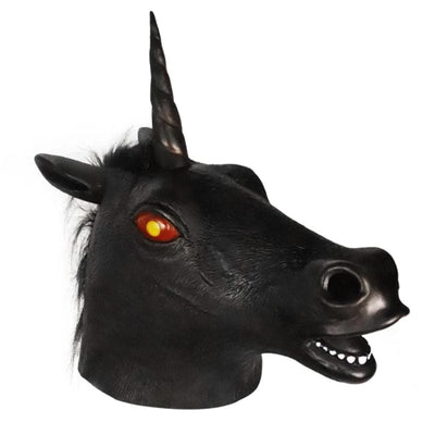 Forniture per gufi per feste in maschera di unicorno nero Deinparadies.ch