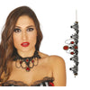 Schwarzes Halsband mit Rubinen-Guirca-Deinparadies.ch