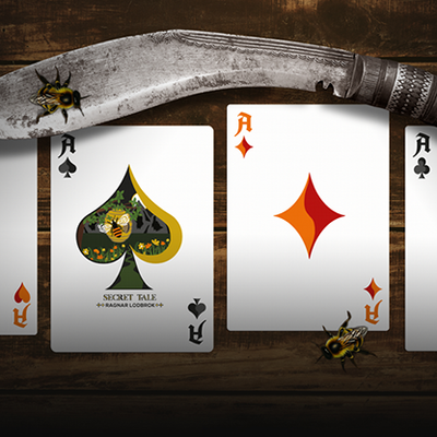 Secret Tale Ragnar MINI White Bee Playing Cards-Deinparadies.ch-Deinparadies.ch