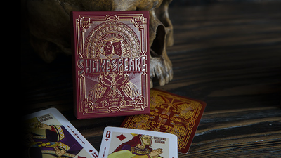 Shakespeare Playing Cards - Burgundy - Noir Arts