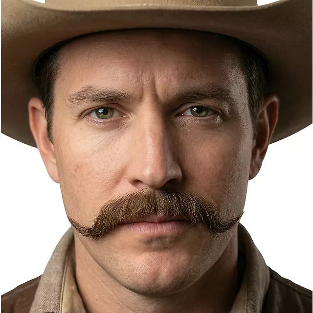 Sheriff Echthaar Schnurrbart | weiss-Metamorph-Deinparadies.ch