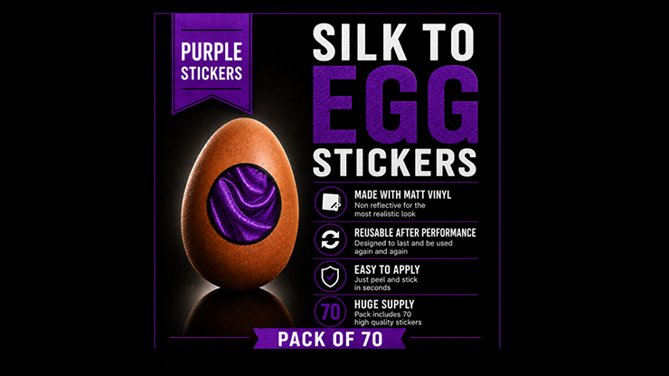 Silk to Egg Stickers (Purple) Pack of 70-Twisted Minds Magic Shop-Deinparadies.ch