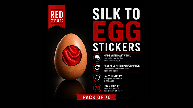 Silk to Egg Stickers (RED) Pack of 70-Twisted Minds Magic Shop-Deinparadies.ch