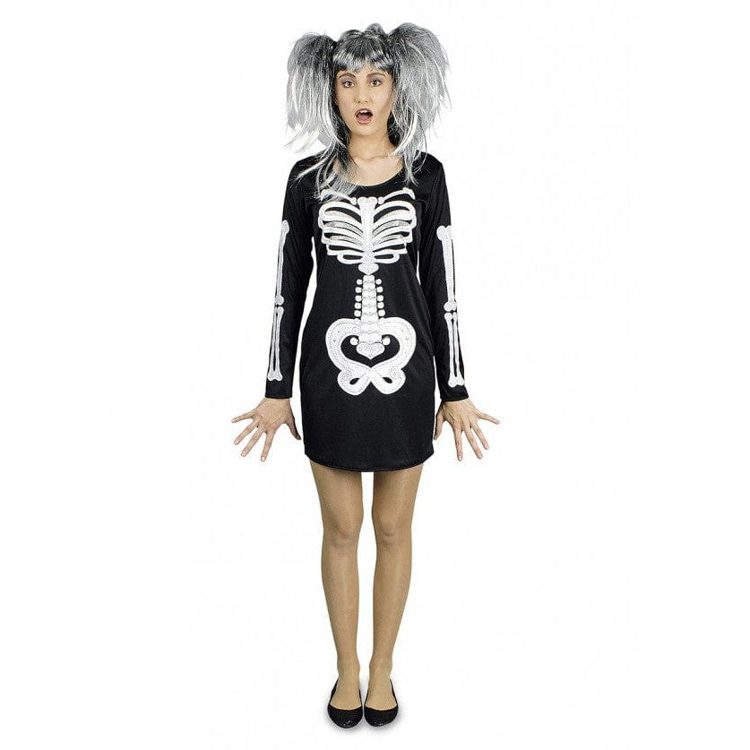 Skeleton costume for women short chaks at Deinparadies.ch