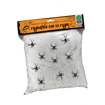 Spinnennetz mit Spinnen | 500g-Carnival Toys-Deinparadies.ch