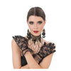 Spitzenhalsband mit Ohrringen, Handschuhen-Chaks-Deinparadies.ch