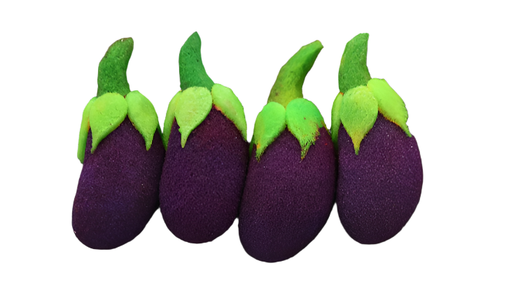 Sponge Emoji EGGPLANT (4PK.) | Andy Amyx