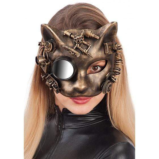 Steampunk mask cat gold Carnival Toys at Deinparadies.ch