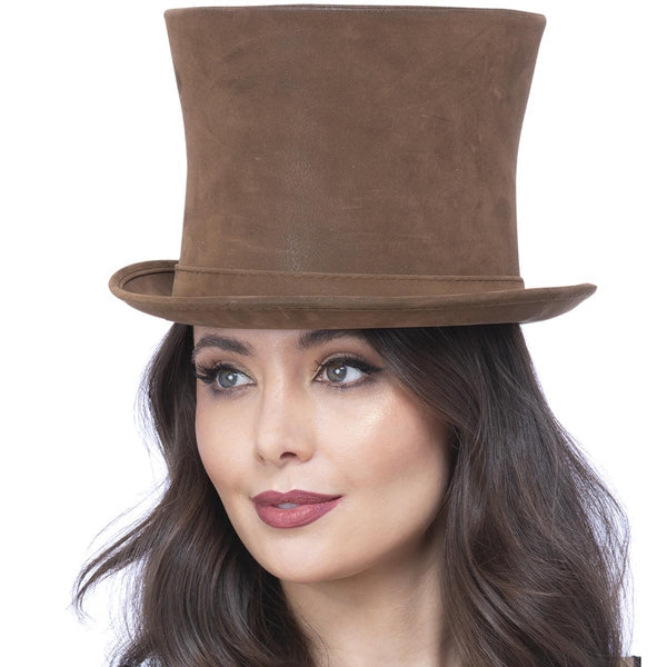 Steampunk hoch Zylinderhut Lederlook-Smiffys-Deinparadies.ch