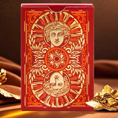Sun God Greek Mythology Themed Red Edition Playing Cards-David Jon-Deinparadies.ch