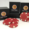 TUC Poker Chip und 3 Pokerchip | Tango Magic - Rot - Murphy's Magic
