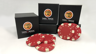 Chip da poker TUC e 3 fiches da poker | Tango Magic - Rosso - La magia di Murphy