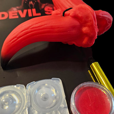Teufelsset mit Kontaktlinsen und Hörnern-Catcher-Deinparadies.ch