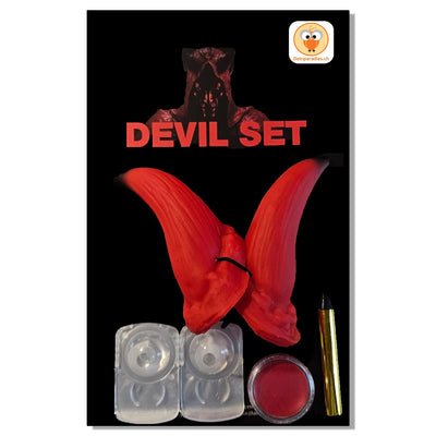 Teufelsset mit Kontaktlinsen und Hörnern-Catcher-Deinparadies.ch
