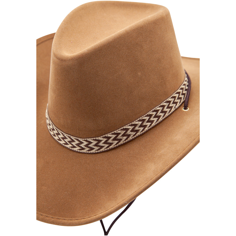 Texas Cowboy Hut Wildlederimitat | hellbraun-Wicked-Deinparadies.ch