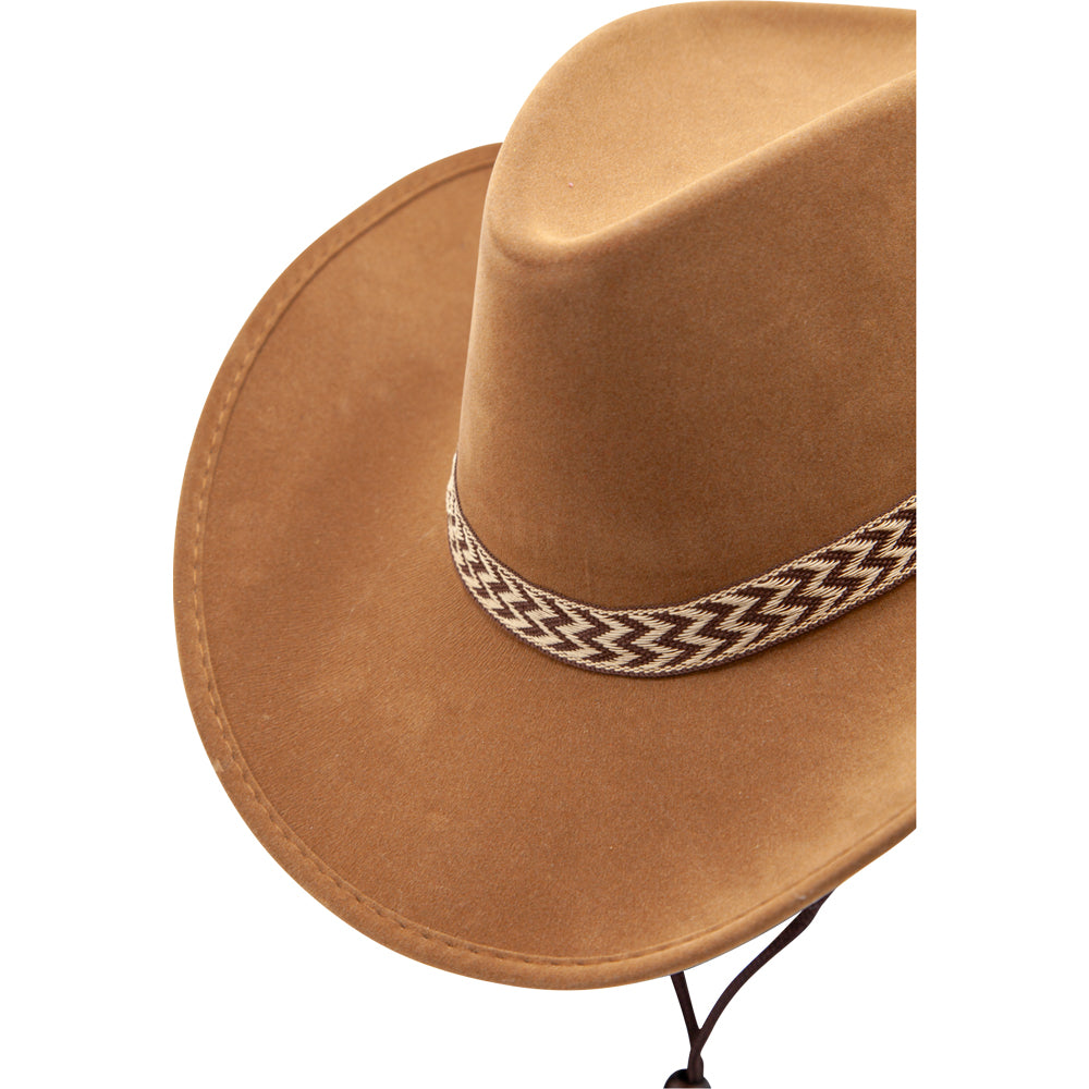 Texas Cowboy Hut Wildlederimitat | hellbraun-Wicked-Deinparadies.ch