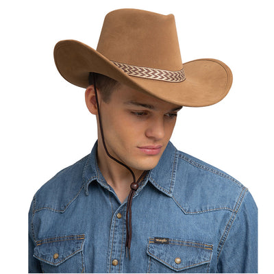 Texas Cowboy Hut Wildlederimitat | hellbraun-Wicked-Deinparadies.ch