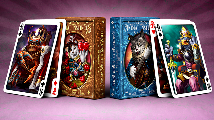 Los naipes Animal Instincts Poker y Oracle (Wizard)