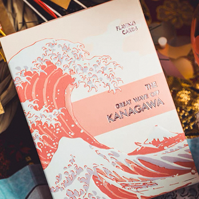 The Great Wave off Kanagawa V3 (Autumn Maple / Peachy Pink) Playing Cards-David Jon-Deinparadies.ch