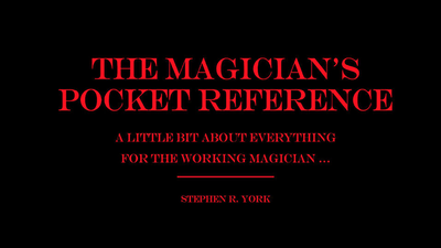 The Magician's Pocket Reference de Stephen R. York - ebook Jorge Mena en Deinparadies.ch