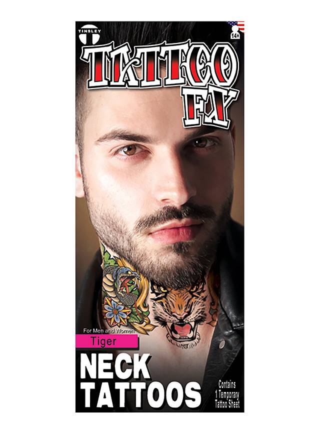 Tiger Halstattoos | Klebetattoos-Tinsley Transfers-Deinparadies.ch